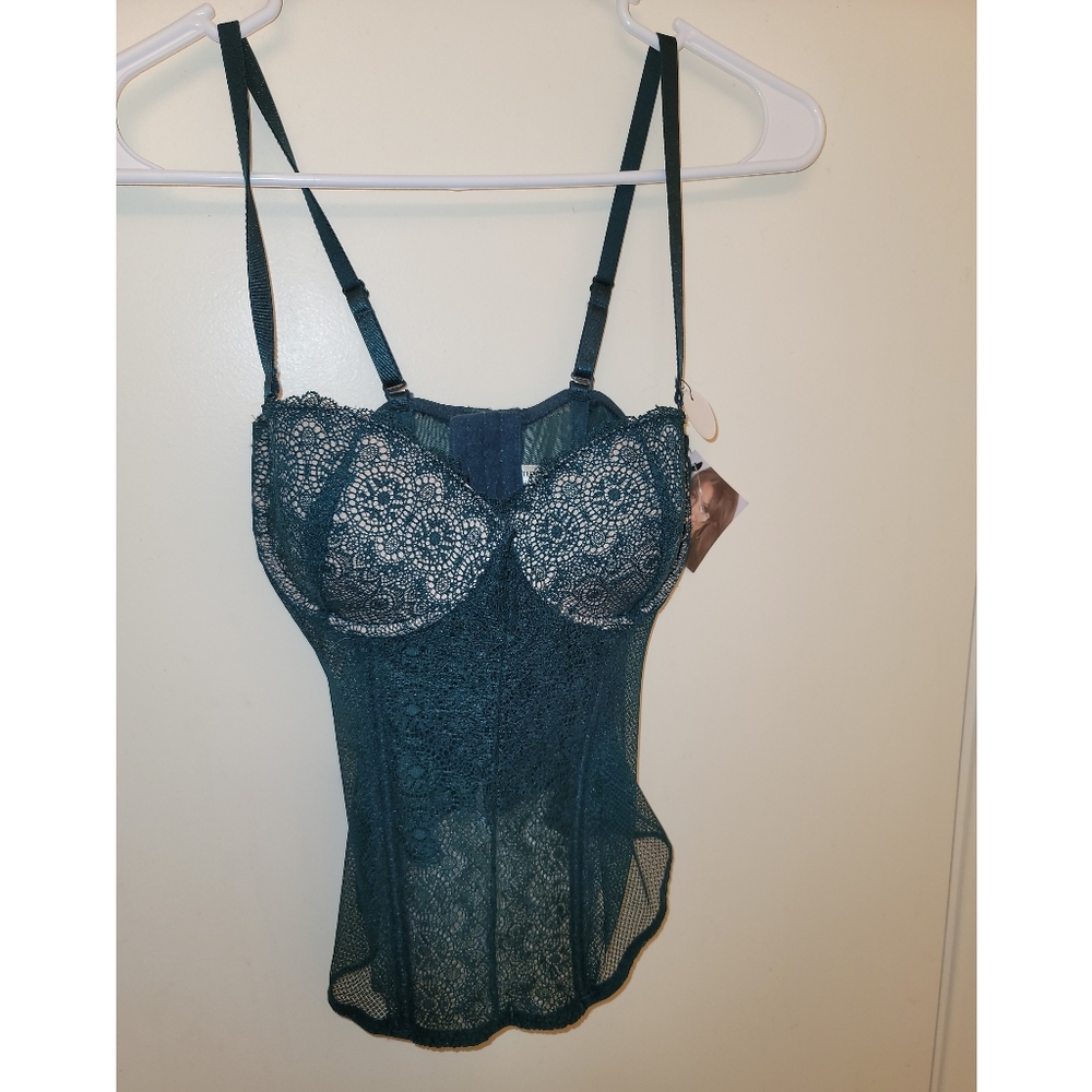 Sexy lace corset top crop lingerie